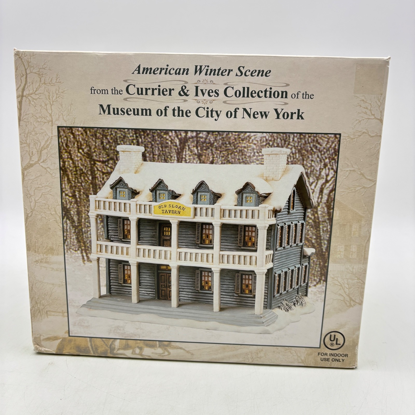 Currier & Ives Collection American Winter Scene Old Sloan Tavern 2001 MCNY