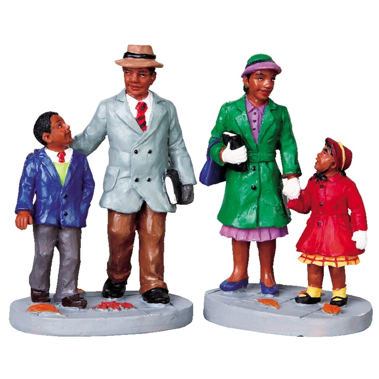 Lemax 2009 African American Christmas Village Figuring Set of 2 Polyresin 274…