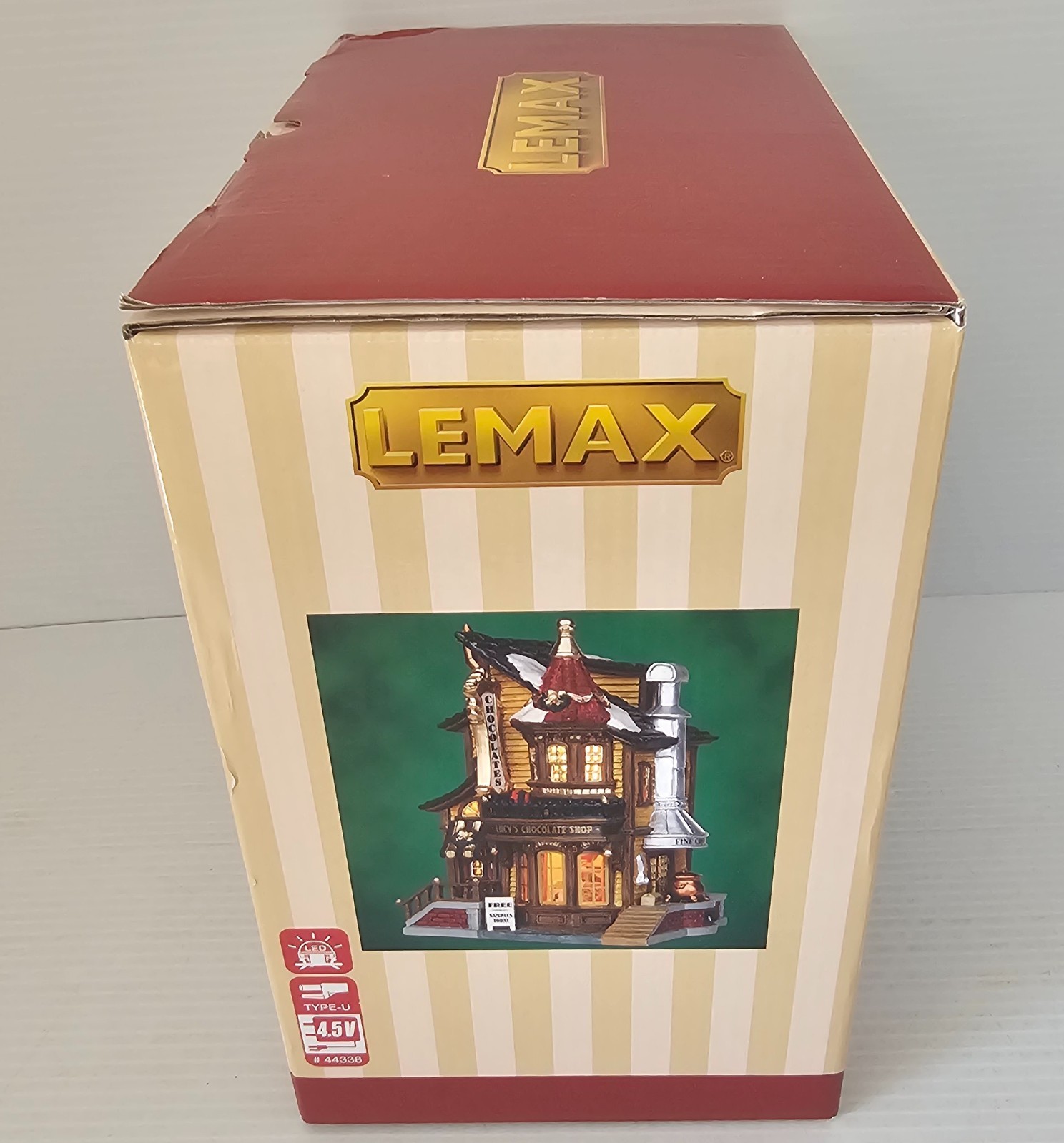 Lemax #45052 Village Collection ~ Lucy’s Chocolate Shop ~ Porcelain Lit 2004