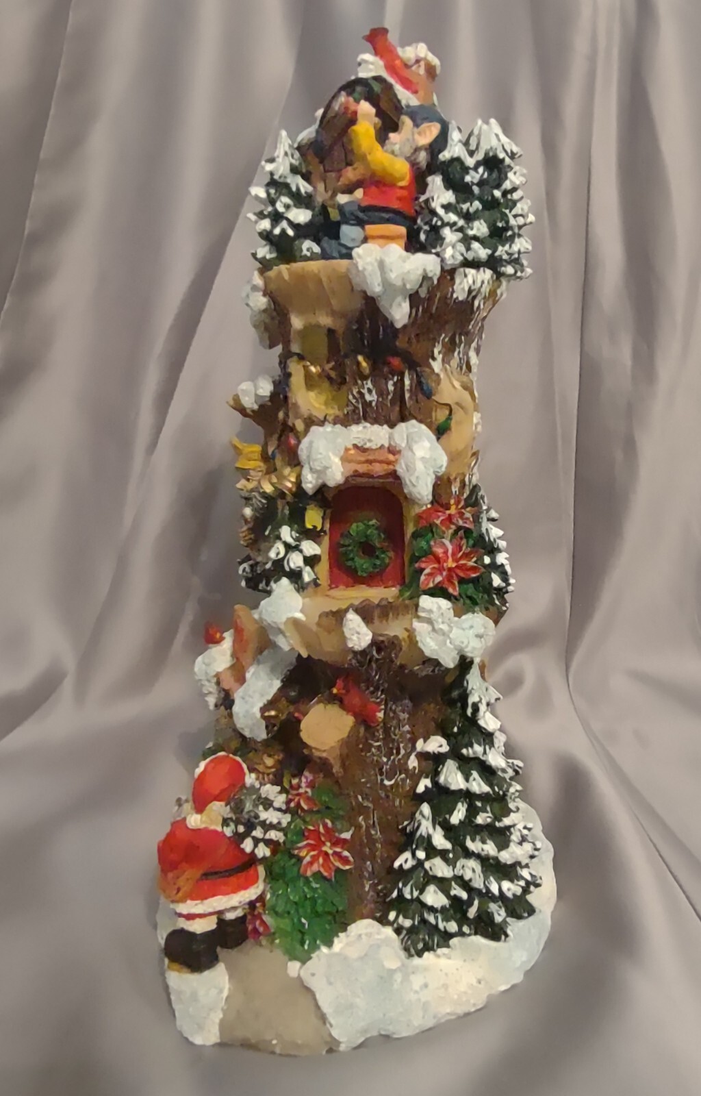 Santa Christmas Tree Work Shop Tower Decoration