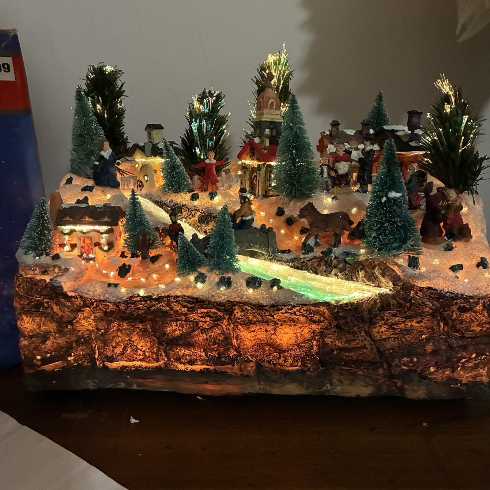 Atico Int. USA Fiber Optic Christmas Winter Valley 2003 Lighted Tested W Box