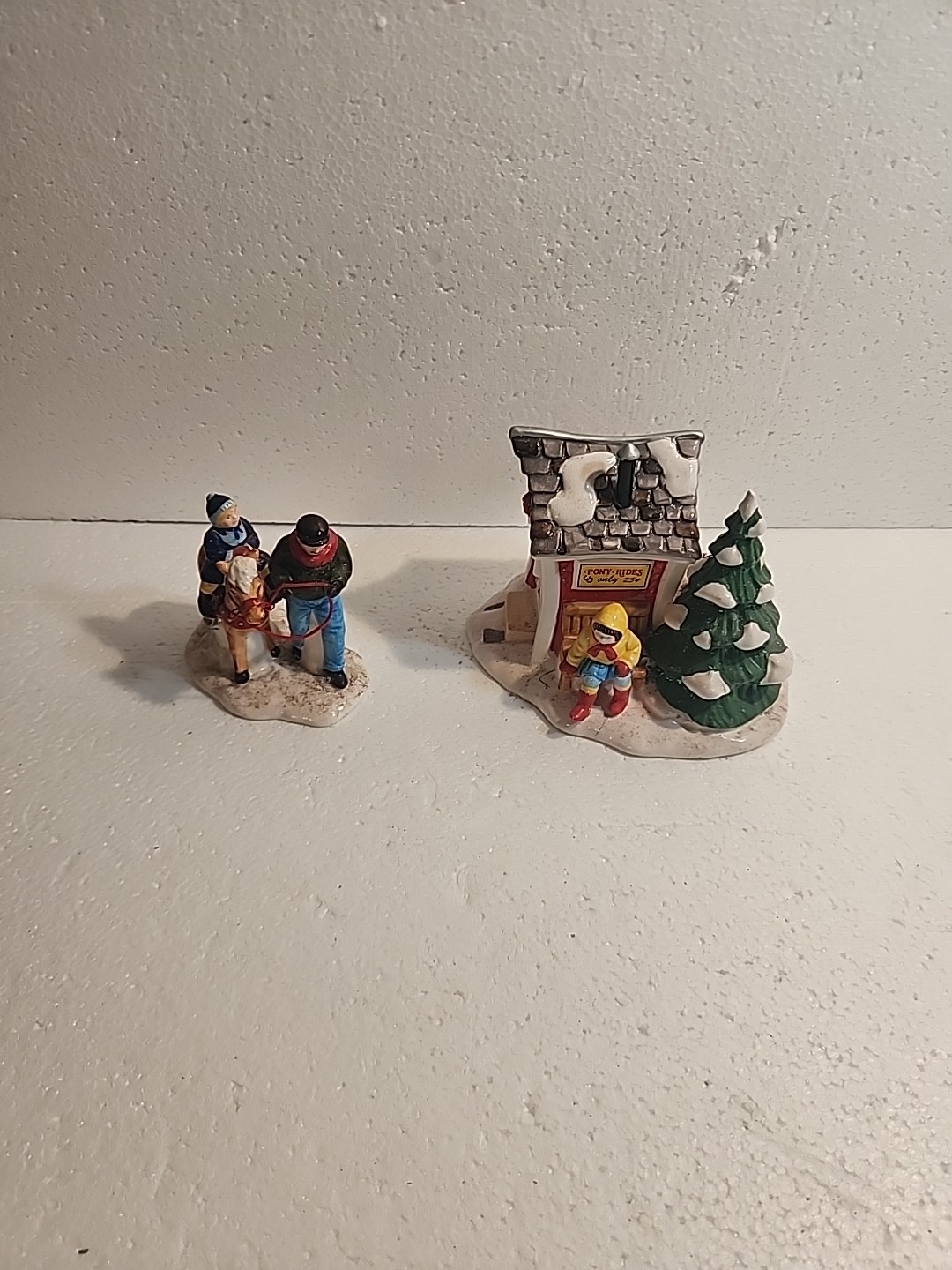 Dept 56 Snow Village Pint-Sized Pony Rides Set of 2 #5453-4 Missing Little Kid 2
