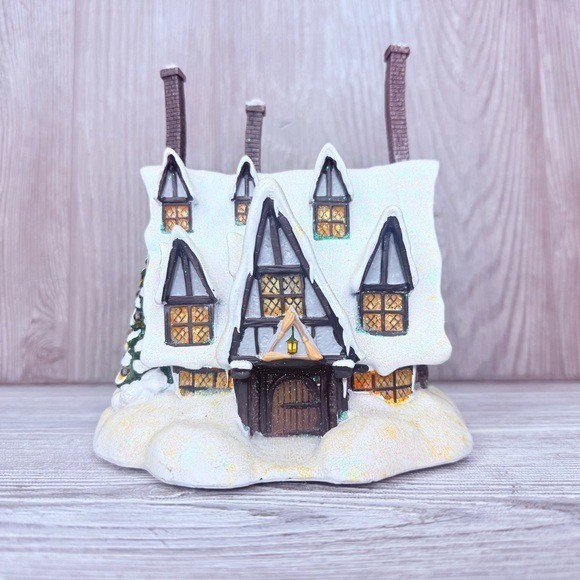 Harry Potter Three Broomsticks Pub Bradford Exchange Hawthorne Village RARE work