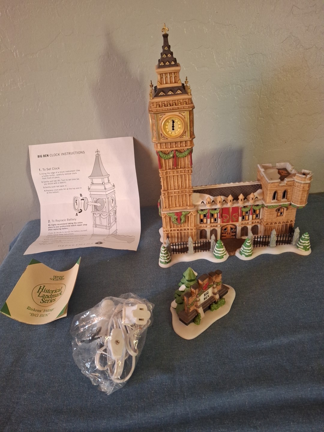 Department 56 Dickens Village Historical Landmark Christmas “Big Ben” Decor…