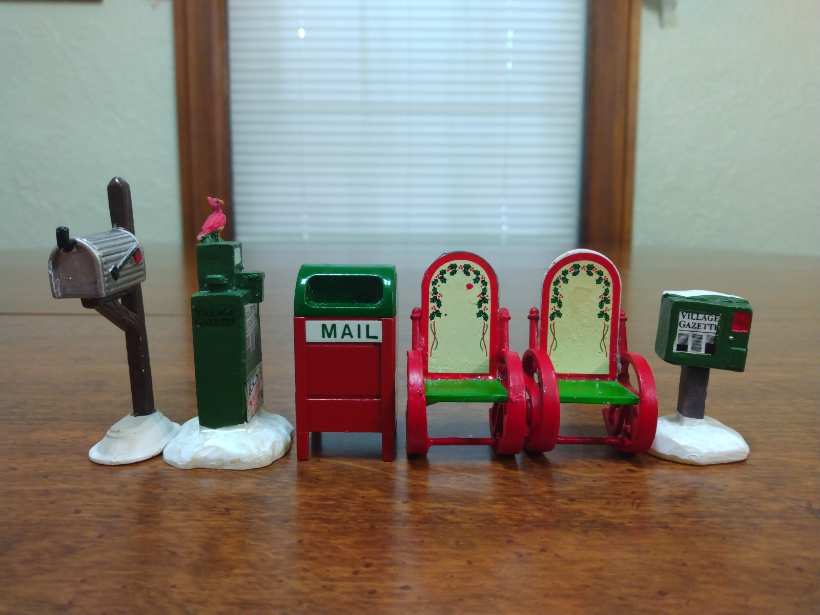 Vintage Lemax DieCast Metal Mailboxes Newspaper Holders Village Collection More