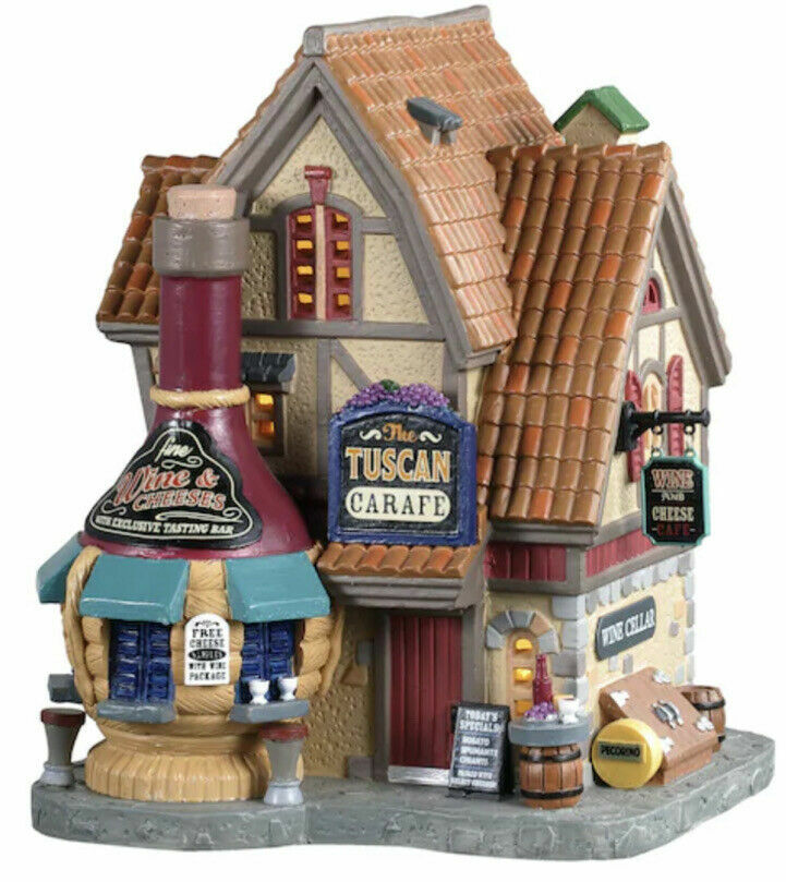 Lemax ‘Tuscan Carafe’ Miniature Caddington Village Wine Tasting Decor Gift