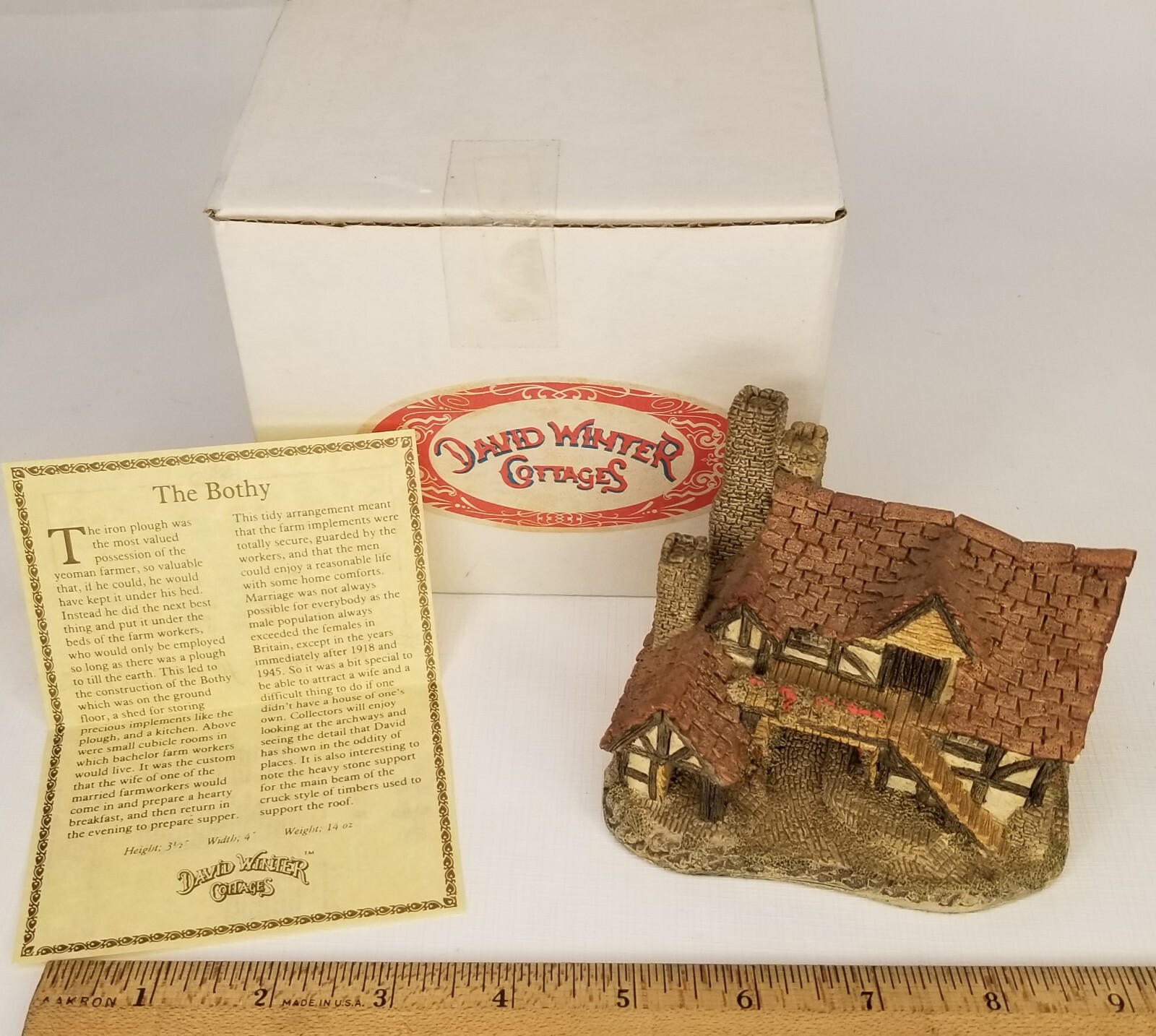 1983 David Winter Cottages The Brothy with COA and Original Box