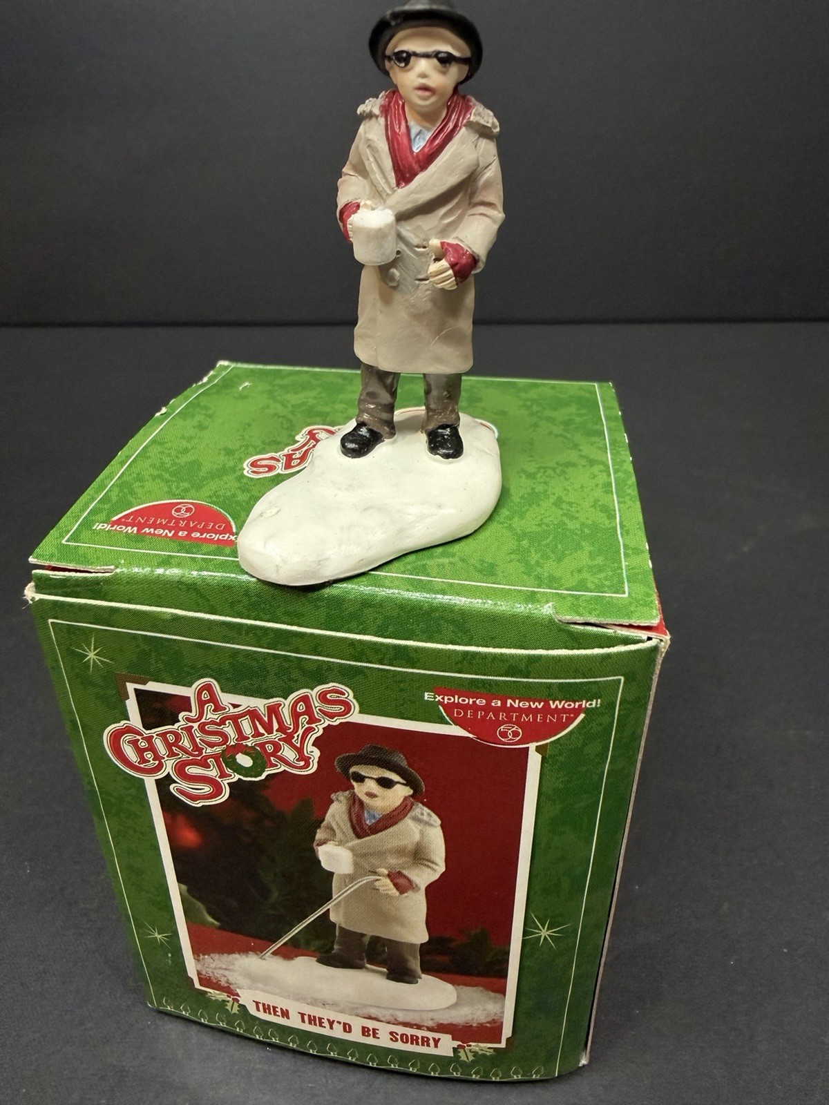 A Christmas Story, Dept 56, “Then they’d be sorry”..NO CANE