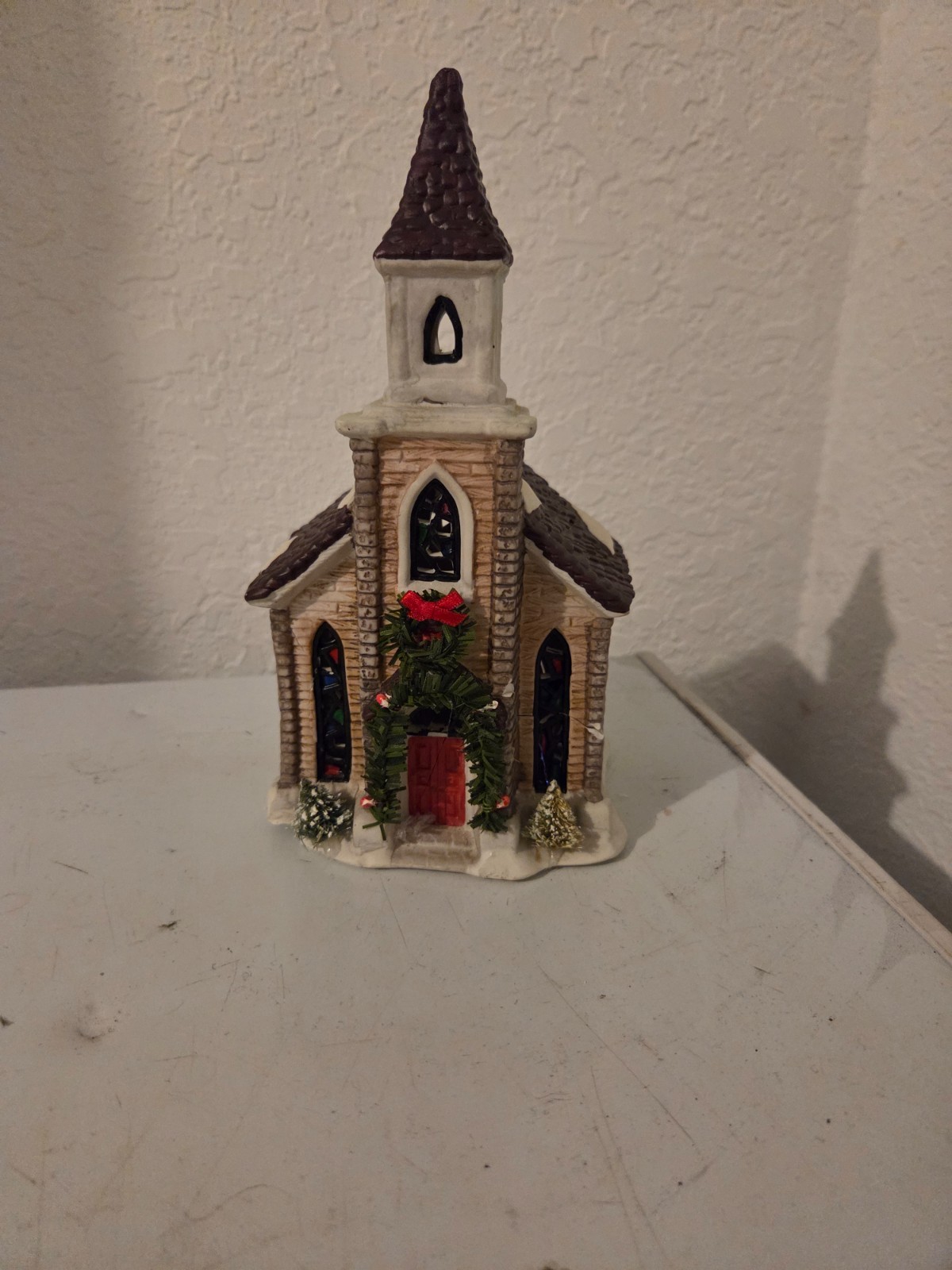 Vintage Lighted Christmas Valley Church Village 1994 Seasonal Specialties