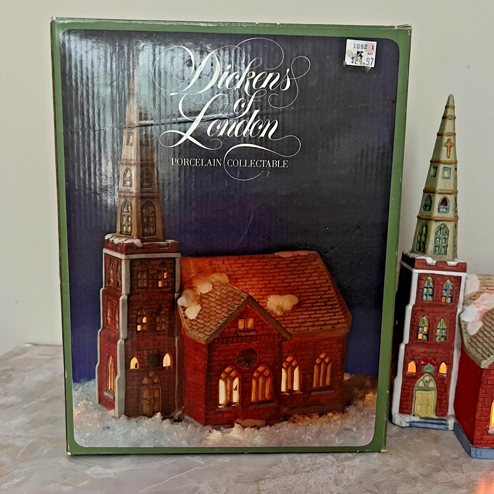 Dickens of London Illuminated Porcelain Church – Model 64488 with Light Cord