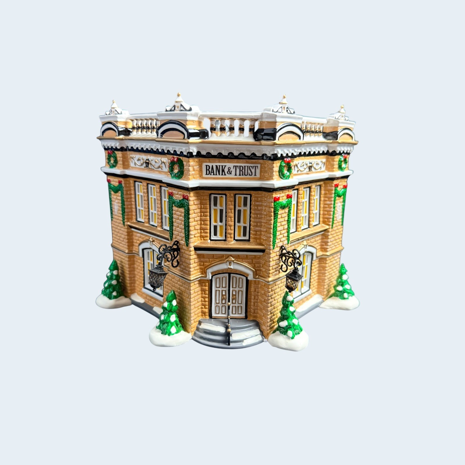 Dept. 56 Snow Village Village Bank & Trust #55002 Building Retired Accessory
