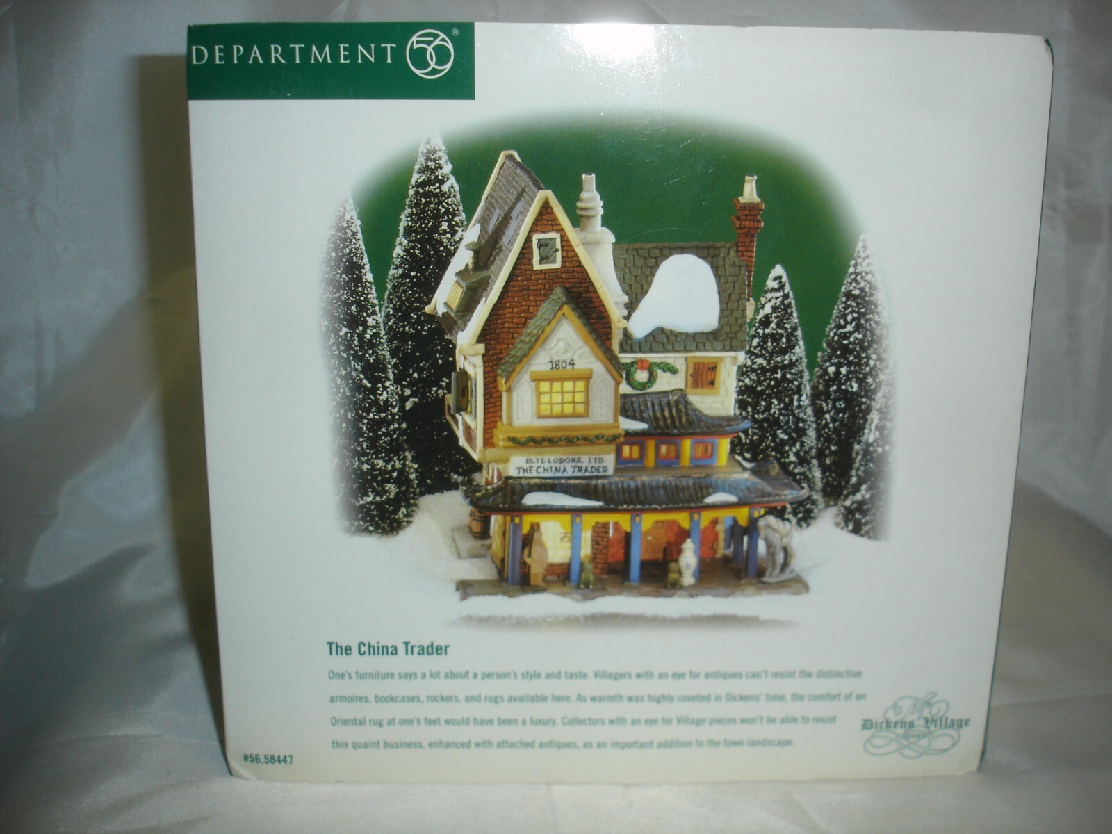 DEPT 56 DICKENS’ VILLAGE SERIES LIGHTED “THE CHINA TRADER” – NEW
