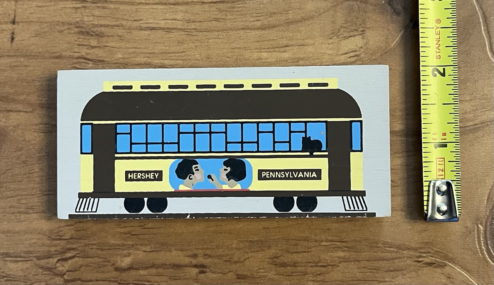 The Cat’s Meow HERSHEY KISS Train Hershey Foods PA Collectible Wood Shelf Sitter