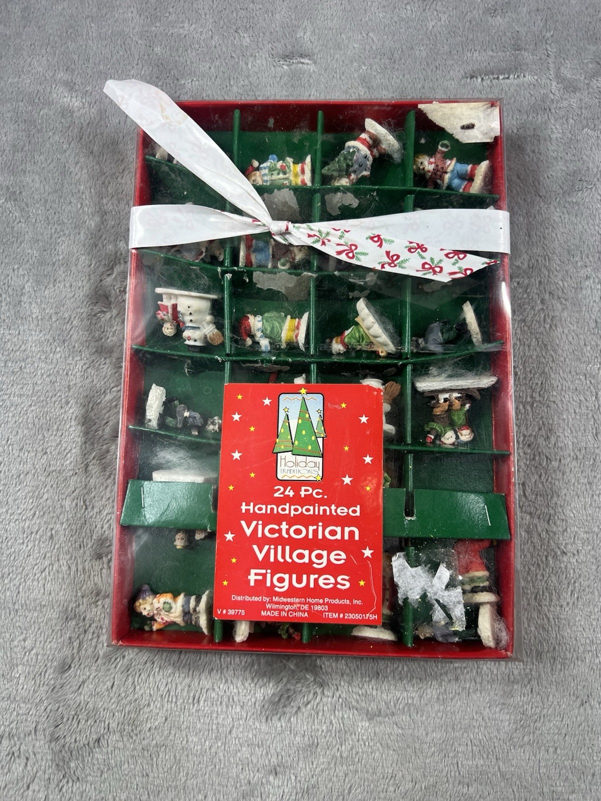 Holiday Traditions Hand painted Victorian Village Figures 24 Piece