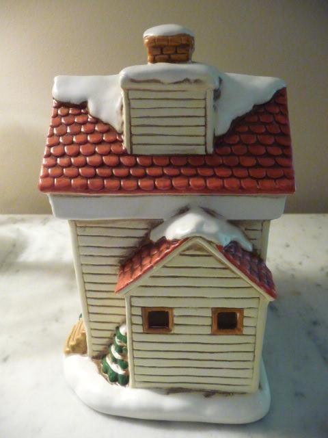 Vintage 1990 Lefton Colonial Christmas Village Toy Makers Shop w/Box & Plug