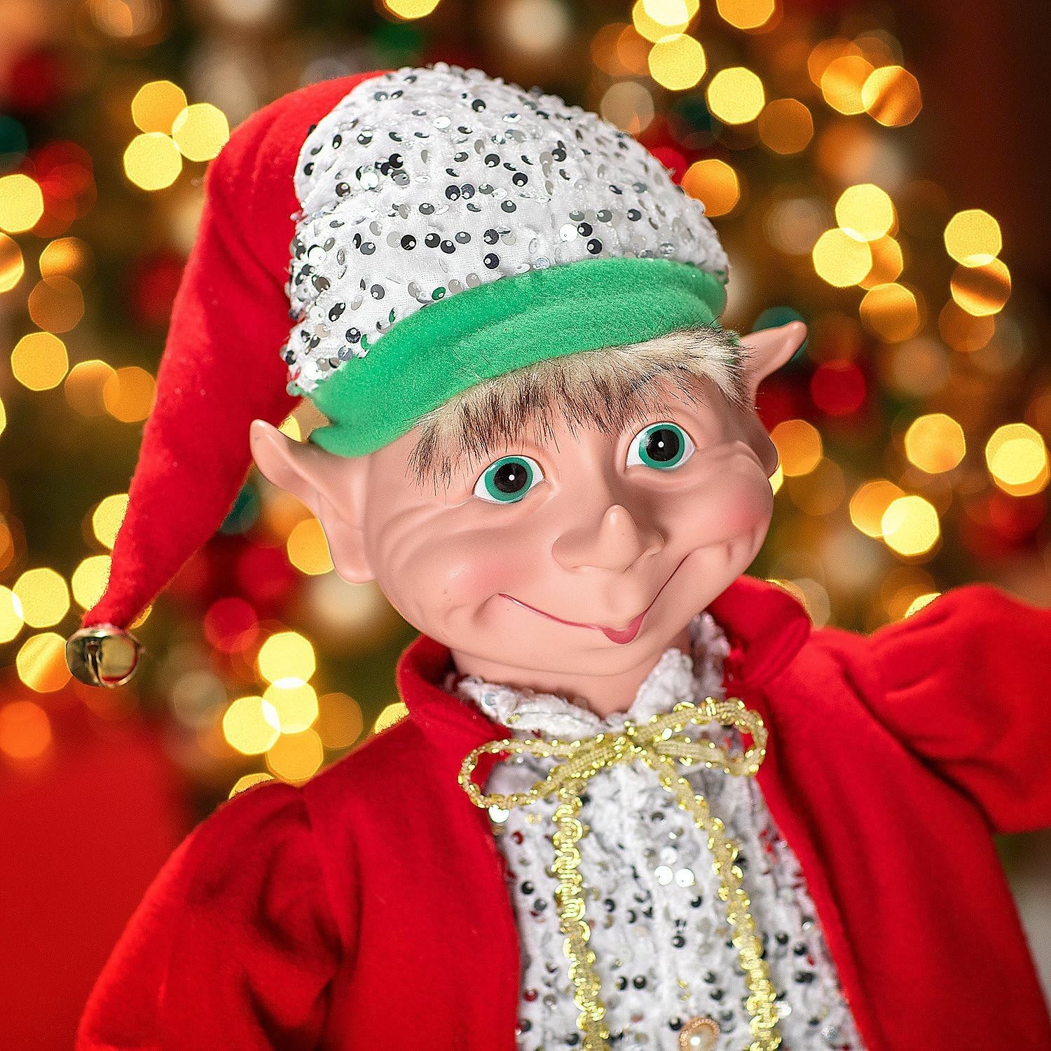 4 FT ANIMATED STANDING MUSICAL ELF CHRISTMAS Animatronic Prop