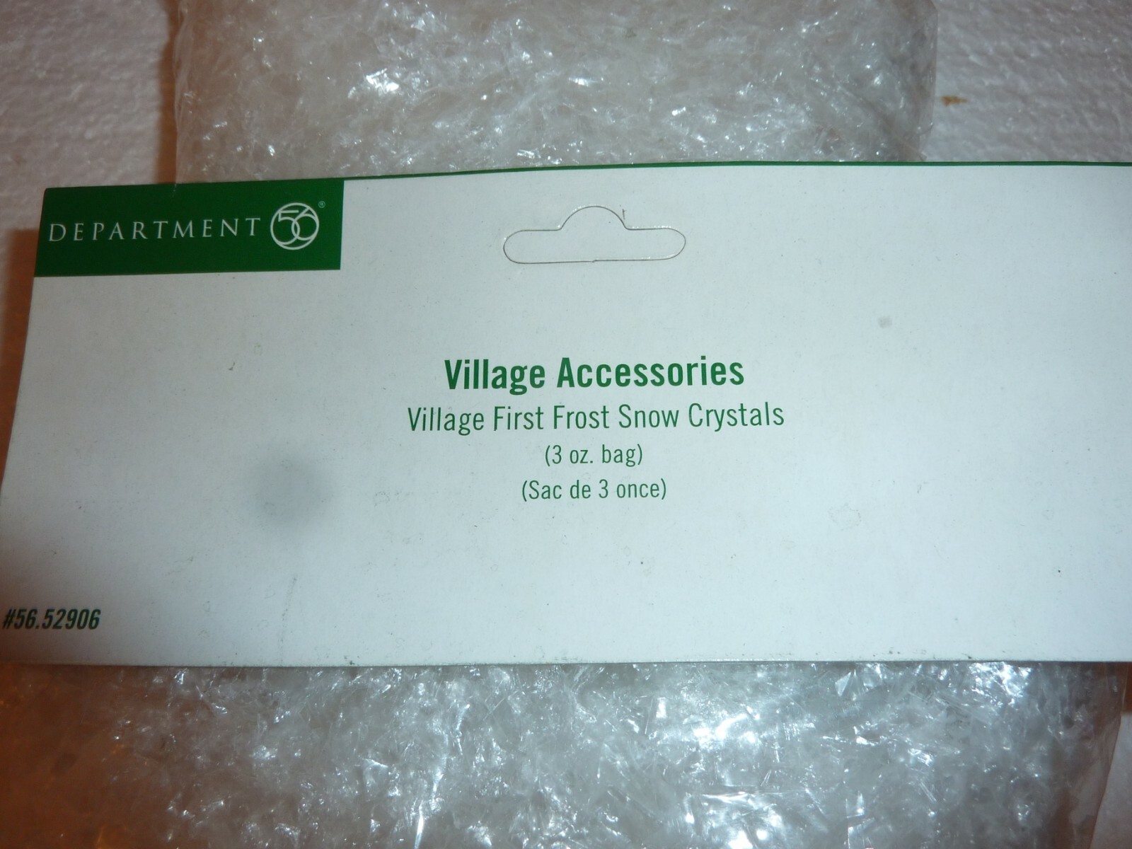 2 New Bags Dept 56 Village First Frost Snow Crystals Sealed 3oz. Size S-40