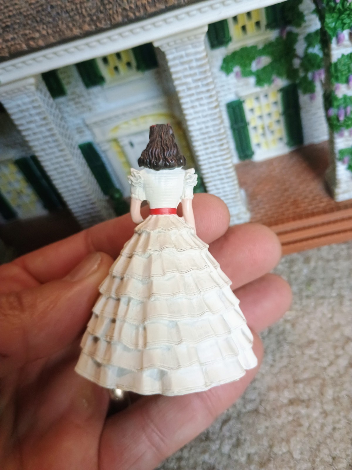 Dept 56 Mini House Gone With the Wind Tara Plantation 2 Piece w/ Scarlett nice!