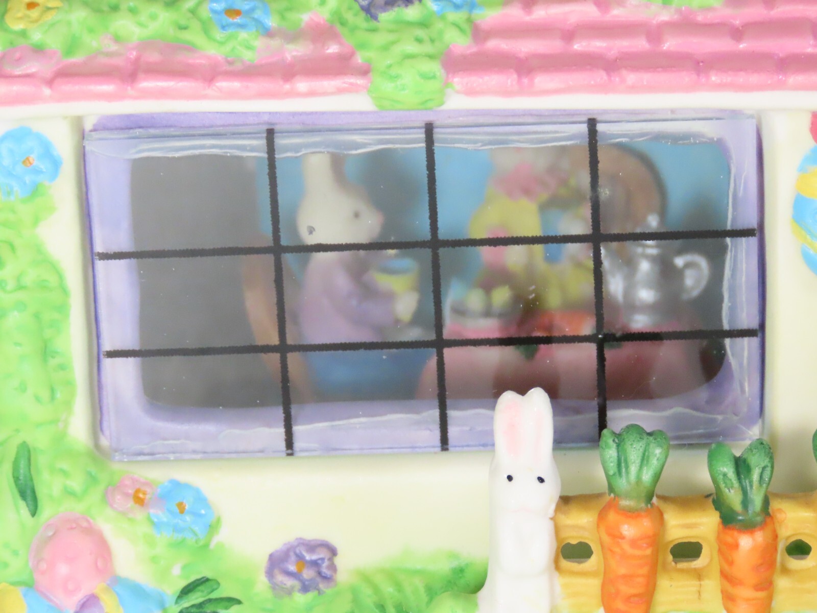 Easter Village House Ducly’s Dinner Diorama Ceramic 6×5″ Vintage C8130