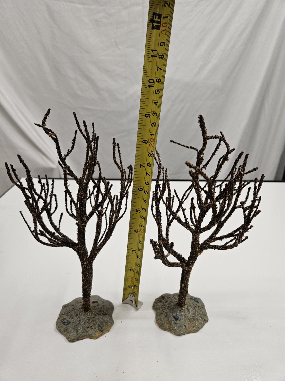 Lemax Village Accessories Landscapes Large Fall Tree No Leaves Brown 9″ Lot of 2