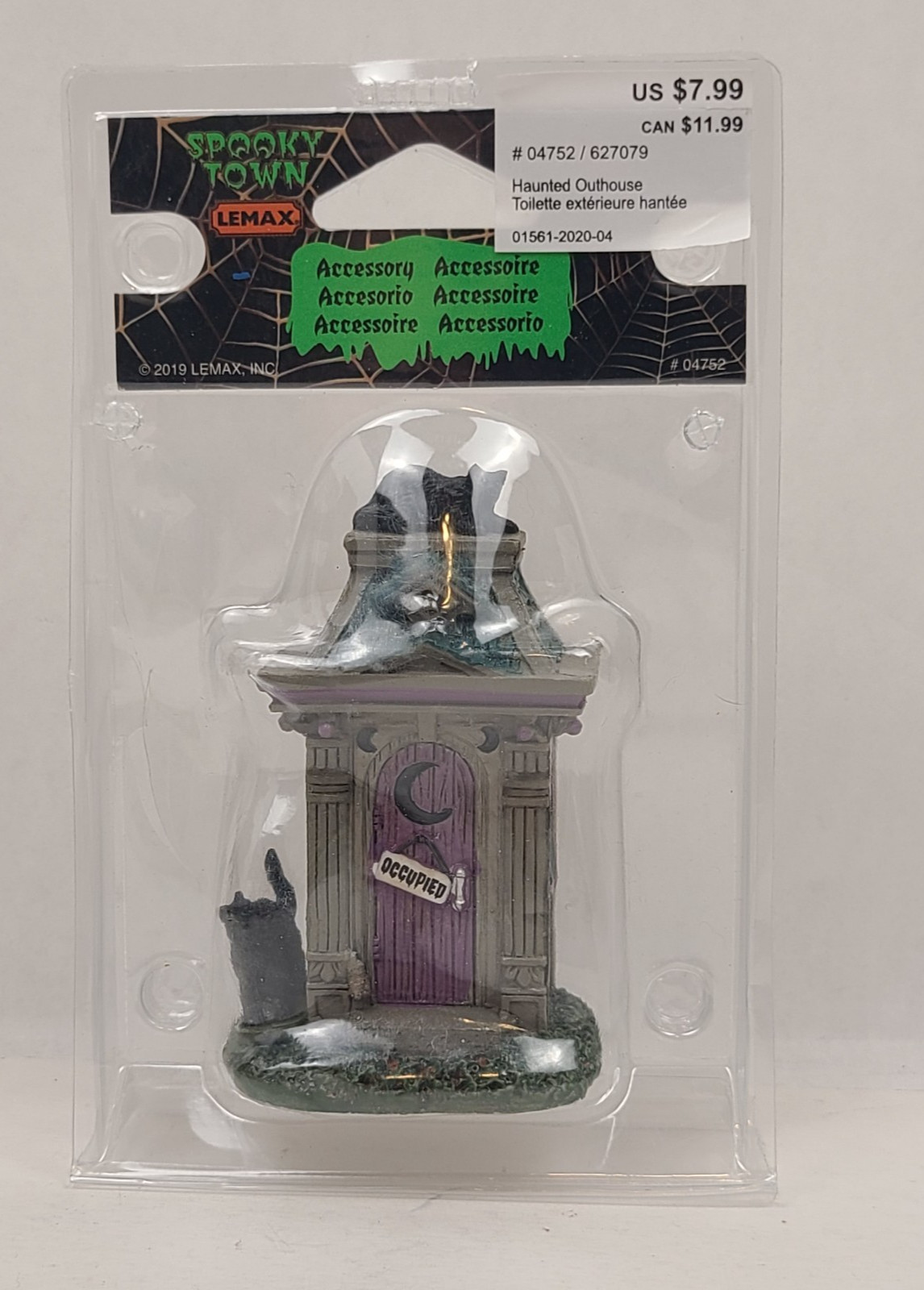 Lemax Spooky Town Haunted Outhouse w/ Cat Figurine 04752 Halloween Figure 2019