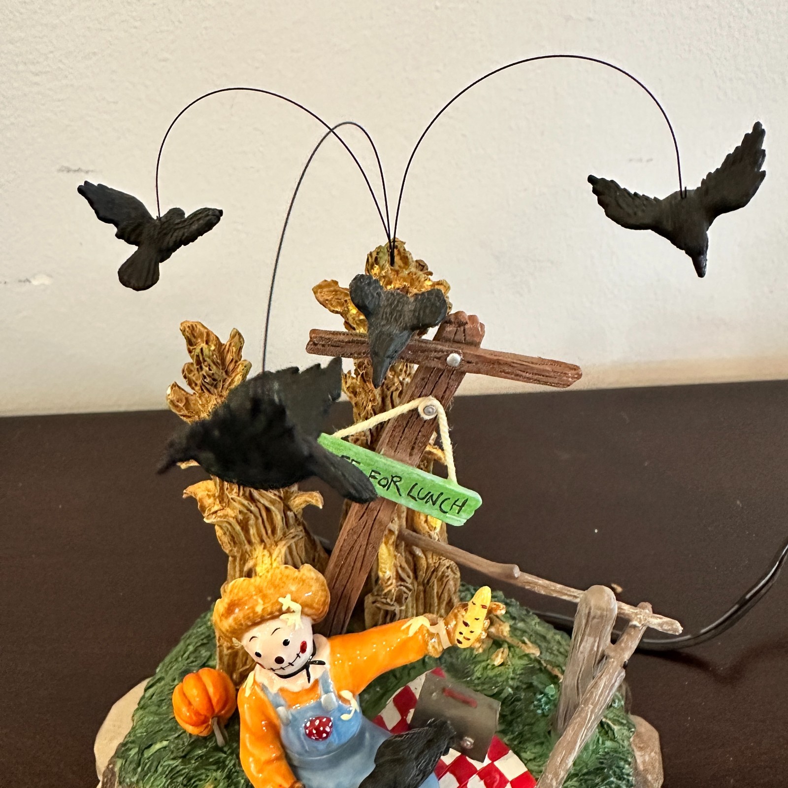 Dept 56 Halloween Scarecrow & His Feathered Friends Accessory with Adapter 53212