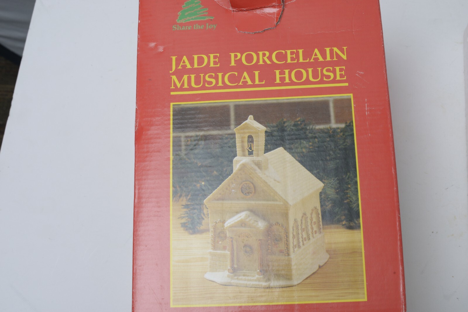 Share The Joy Jade Porcelain Musical House Christmas House