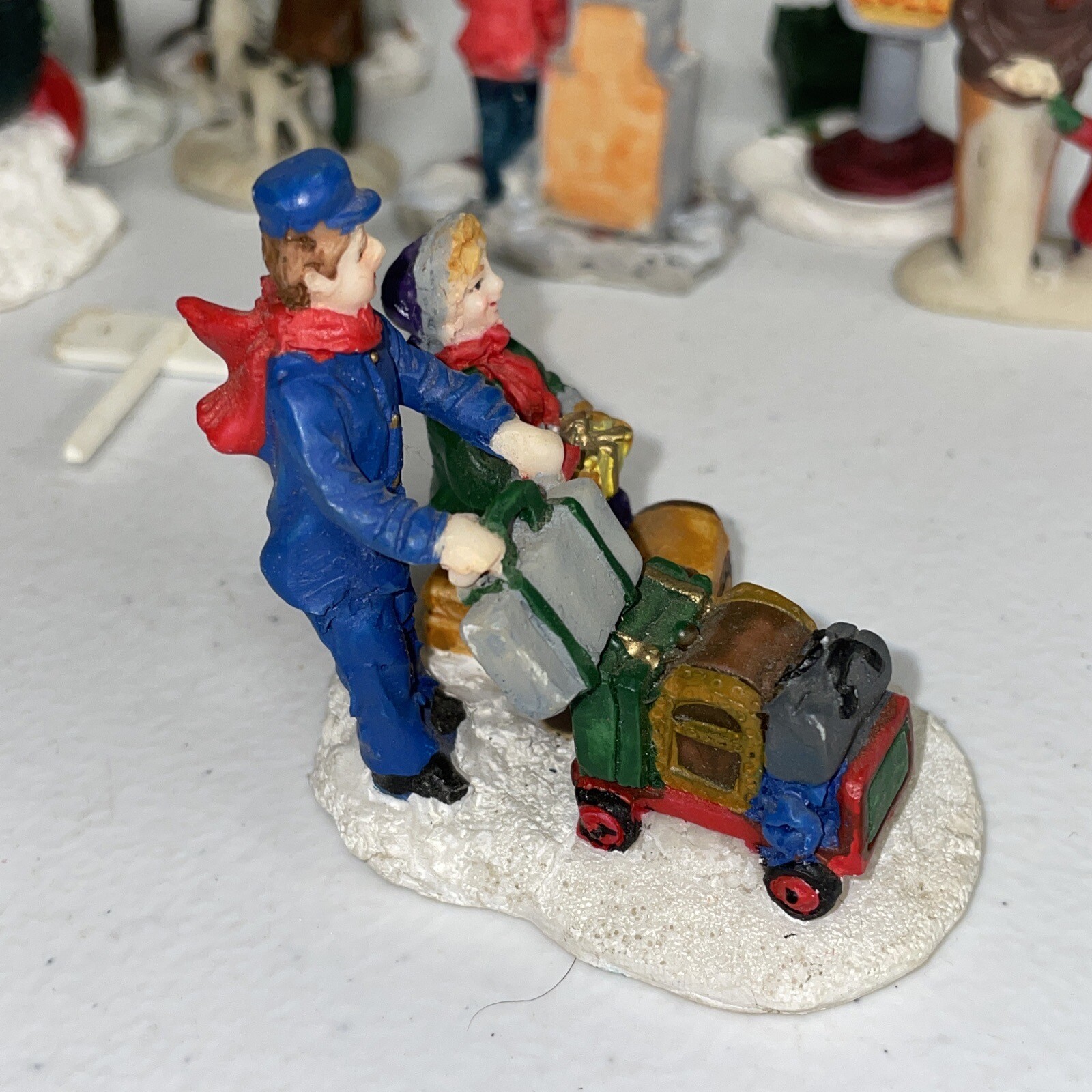 Vintage Christmas Village Figurine Lot Various Christmas Santa Clause Figures