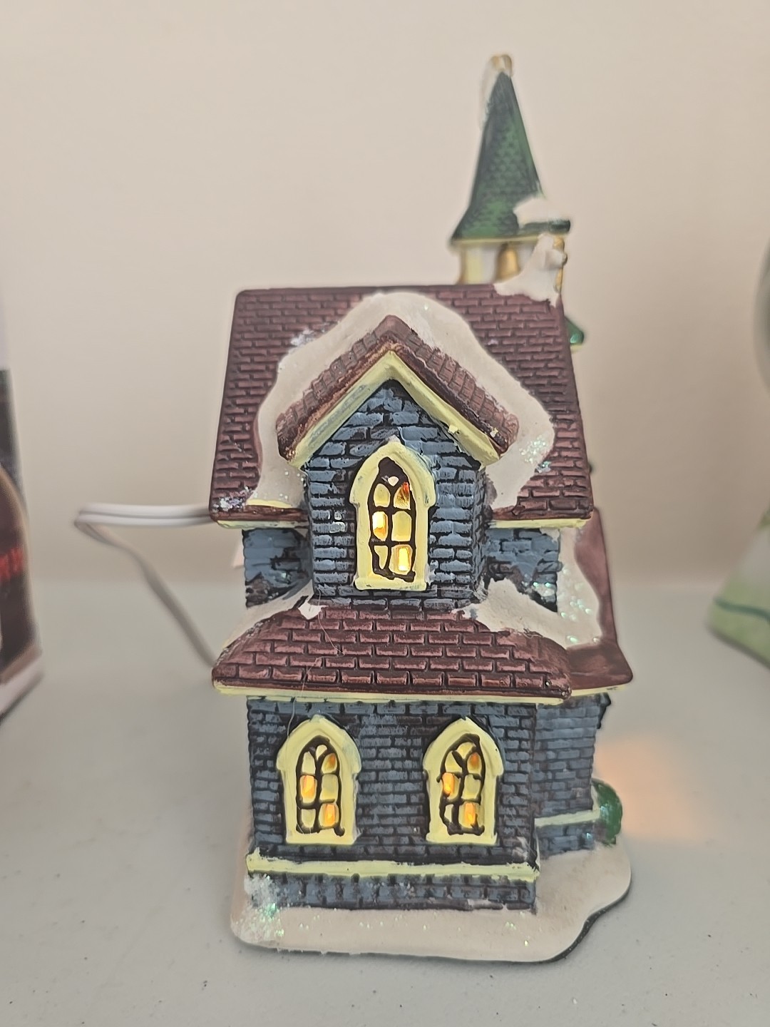 Christmas Village Church Home Elements Porcelain Lighted