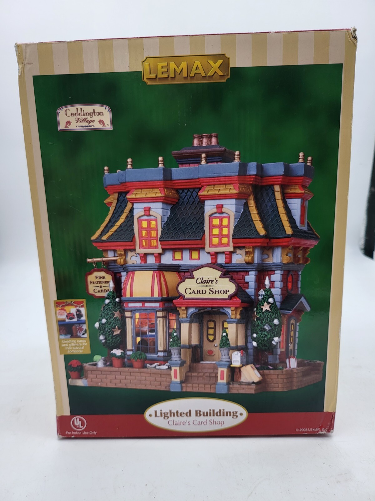 Lemax Caddington Village Claires Card Shop 3D Lighted Christmas Village House