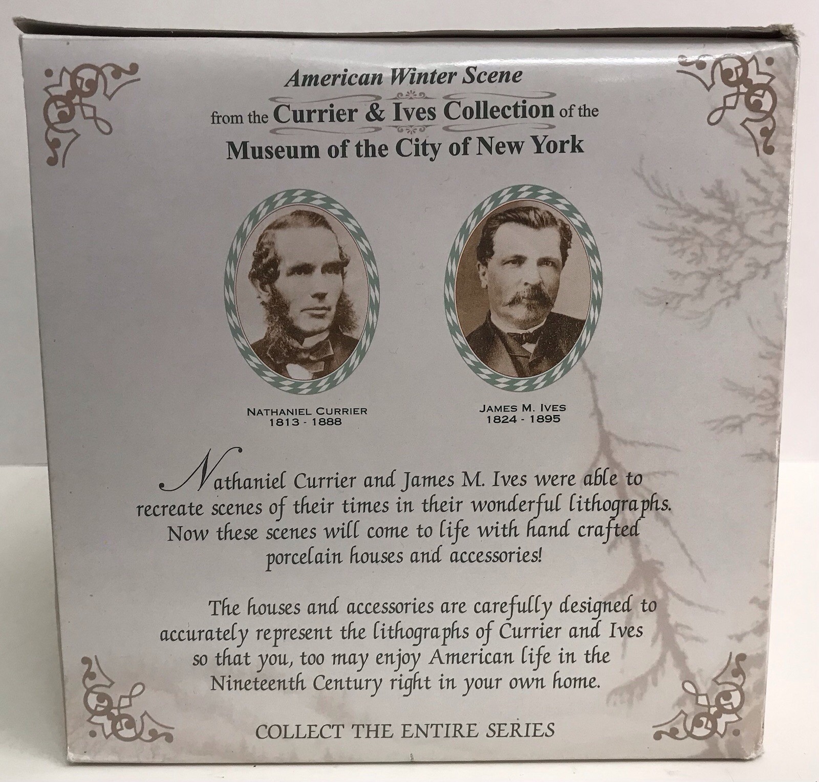 Currier and Ives Museum of New York American Winter Scene Christmas Village