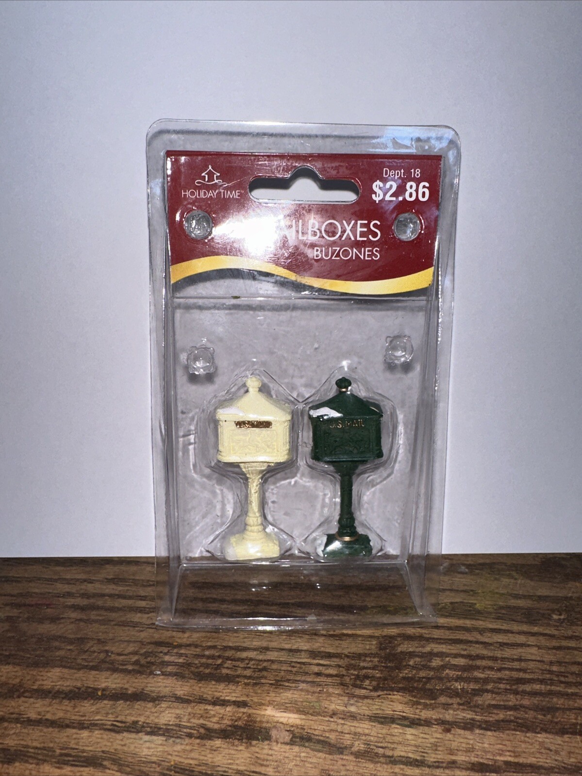 Holiday Time O’Well Christmas Village Accessory Collectibles- 2pc set-MAILBOXES