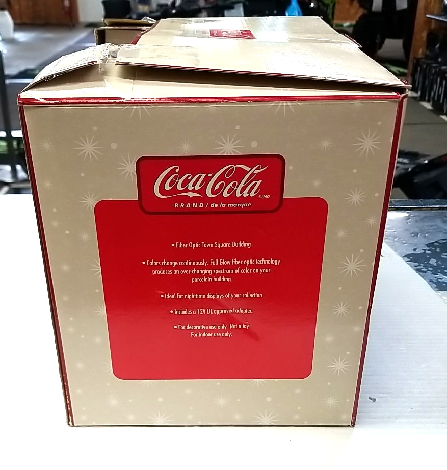 2003 Coca Cola Town Square Funhouse Arcade Lighted Porcelain Building (box201)
