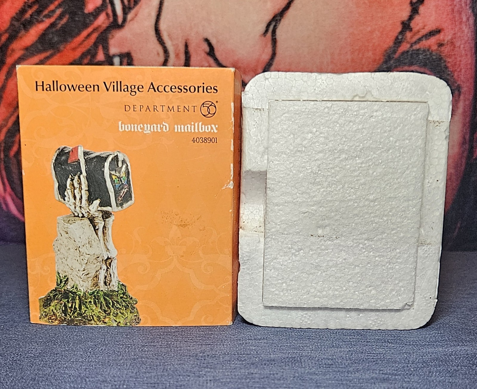 Dept 56 Halloween Village Accessories Boneyard Mailbox #4038901 Retired New