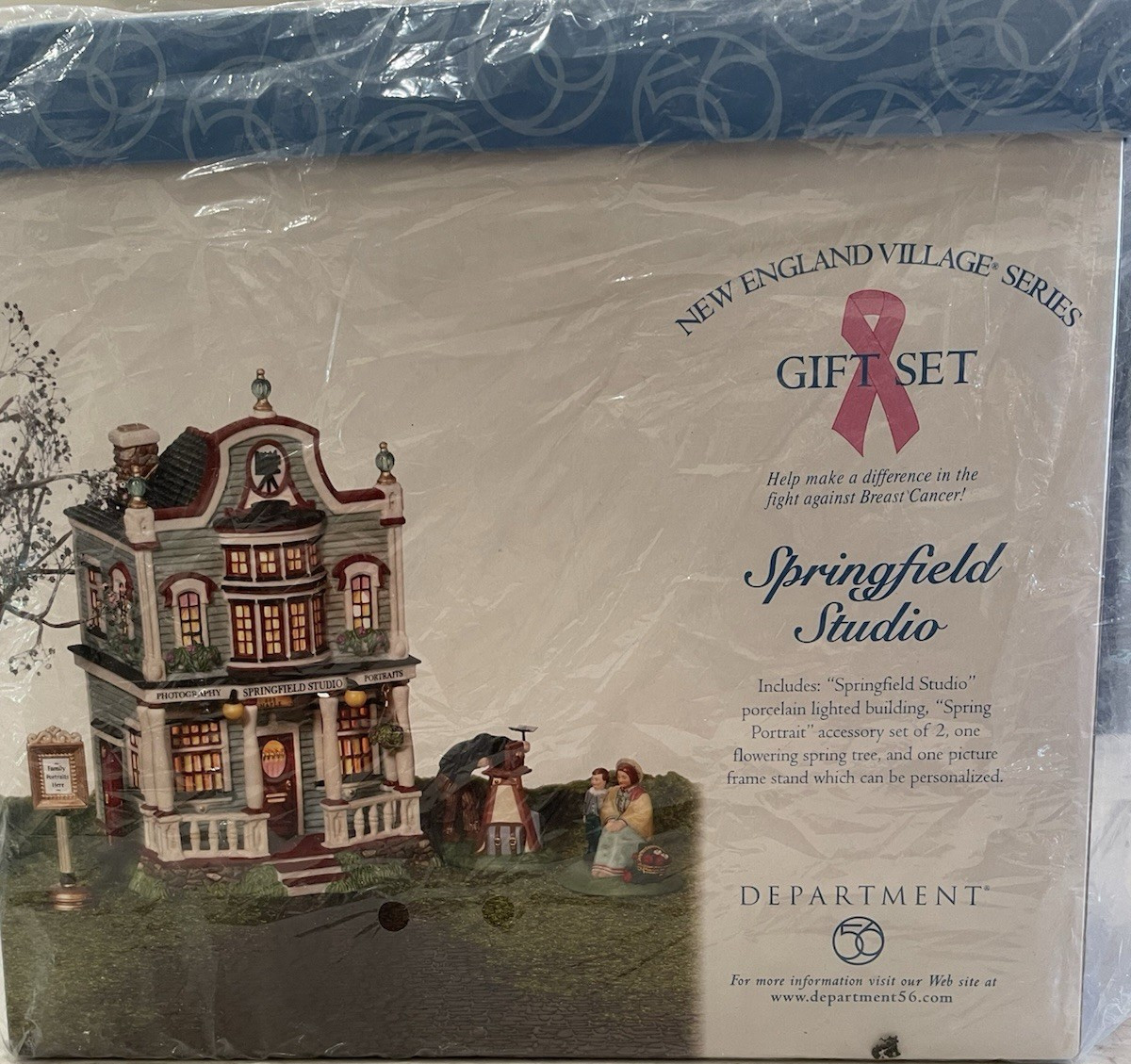 Dept. 56 New England Village Springfield Studio Gift Set New in Box Sealed