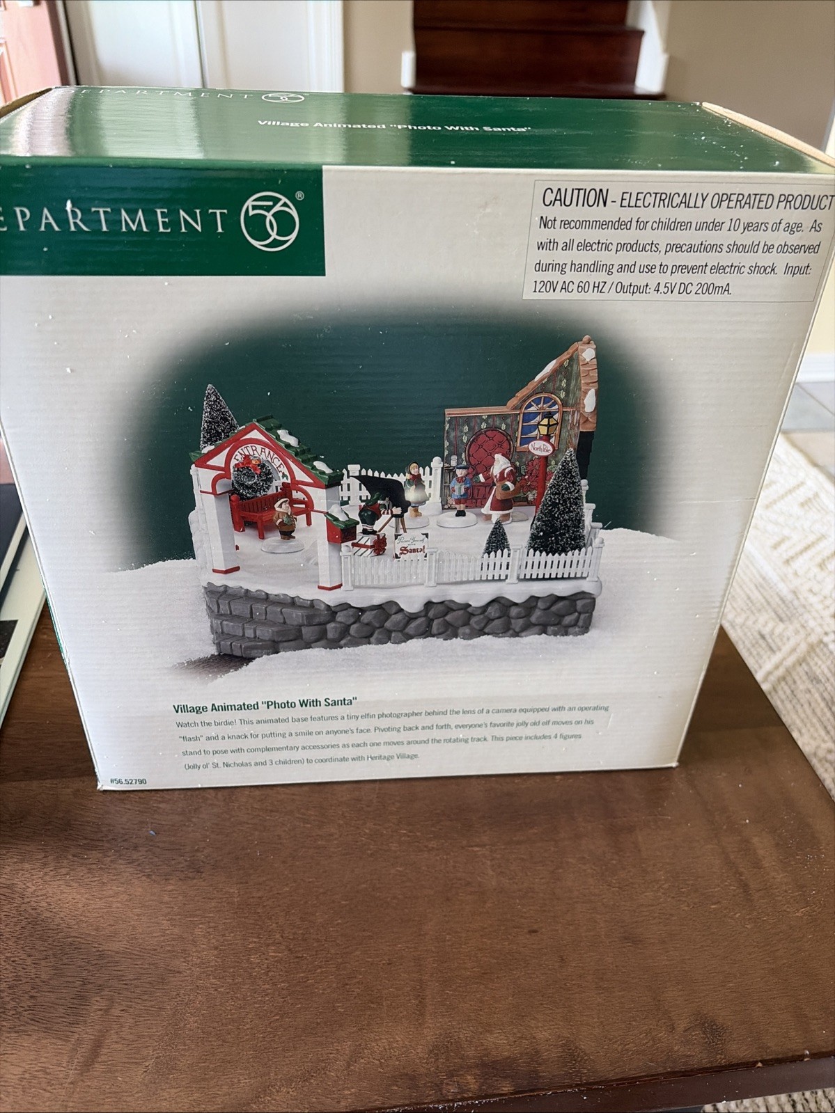 Dept 56 Village Animated “Photo With Santa” 52790 w/ Box & Wall Adapter 1999