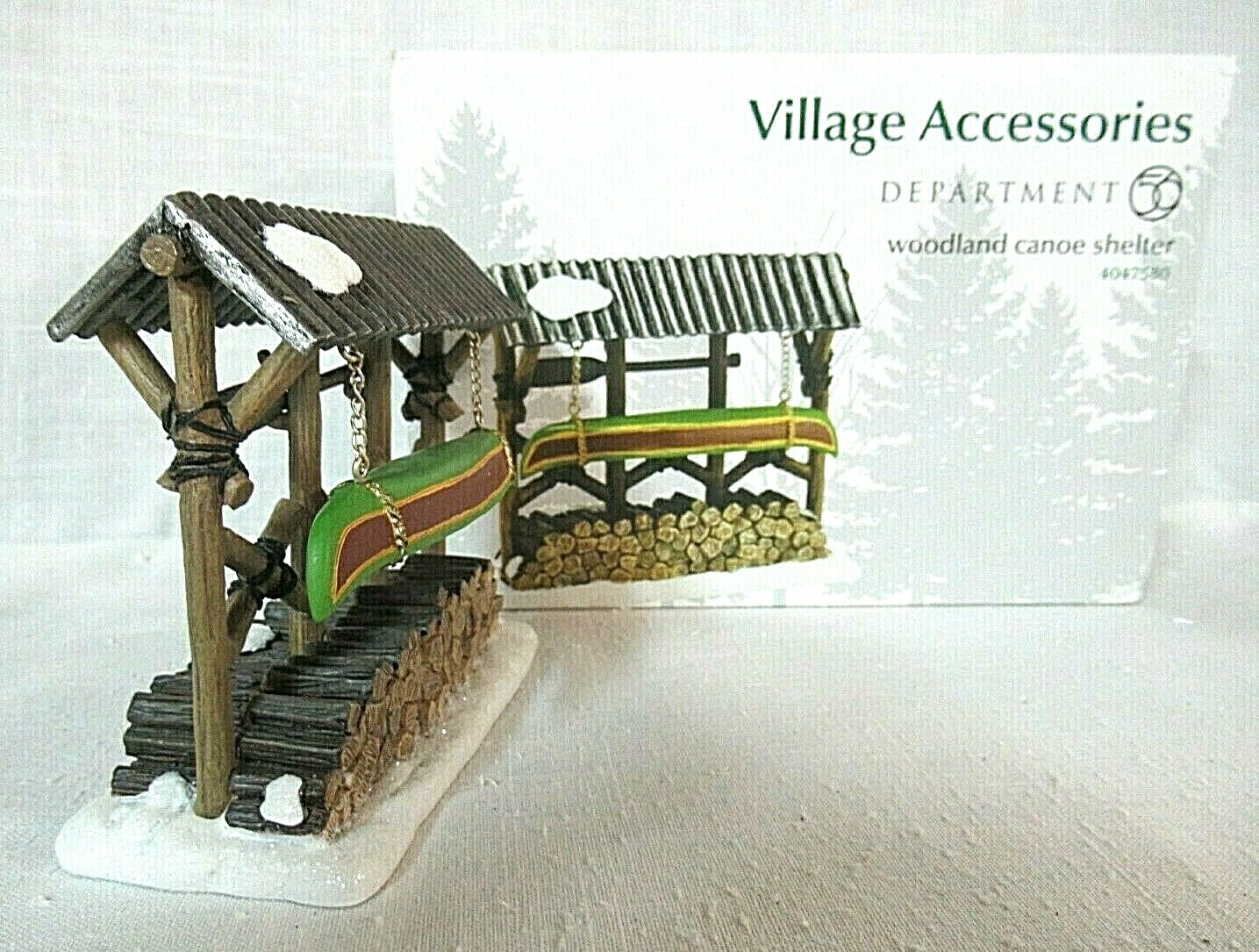 Department 56 Accessory Woodland Canoe Shelter # 4047580