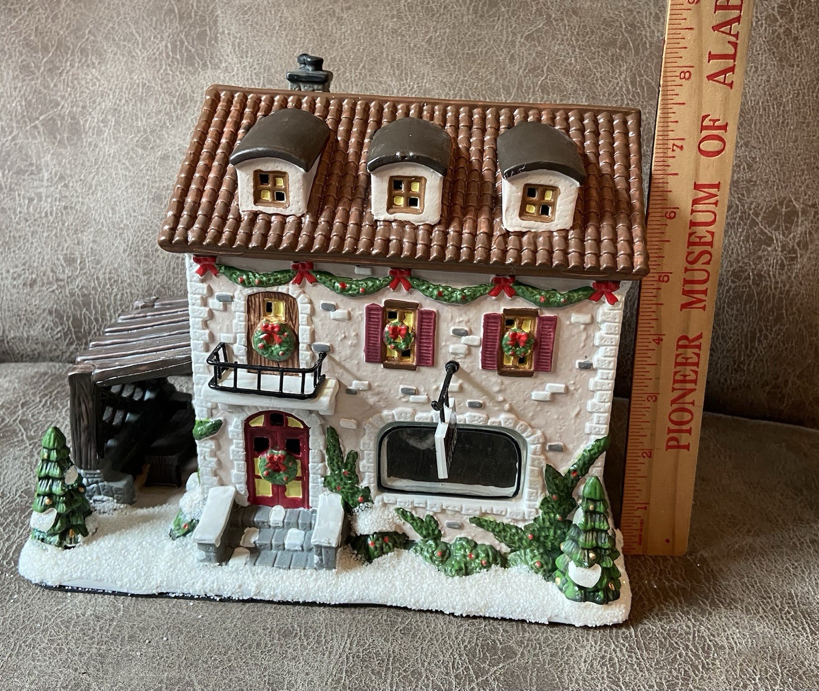 St. Nicholas Square Christmas Village 2012 Winter Winery Illuminated with Box