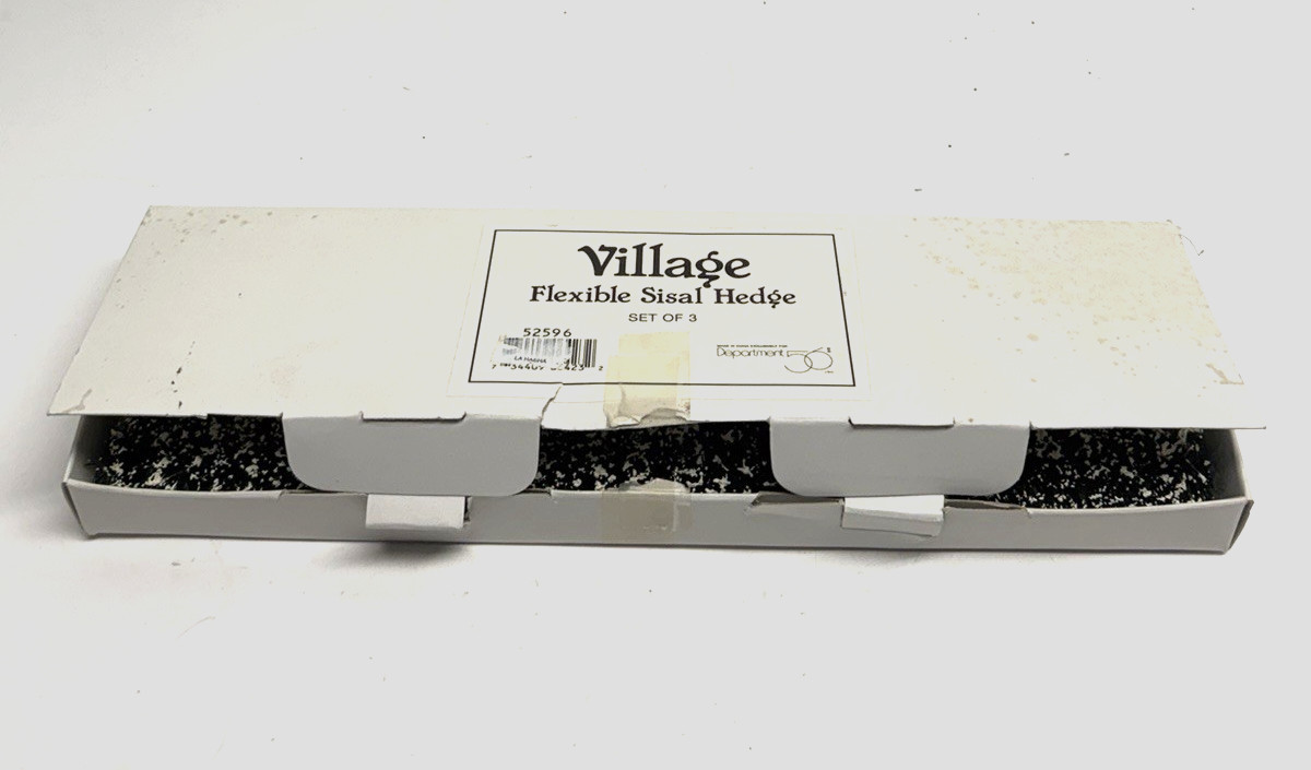 Vintage New Department 56 No.52596 Village Flexible Sisal Hedge (Set of 3)