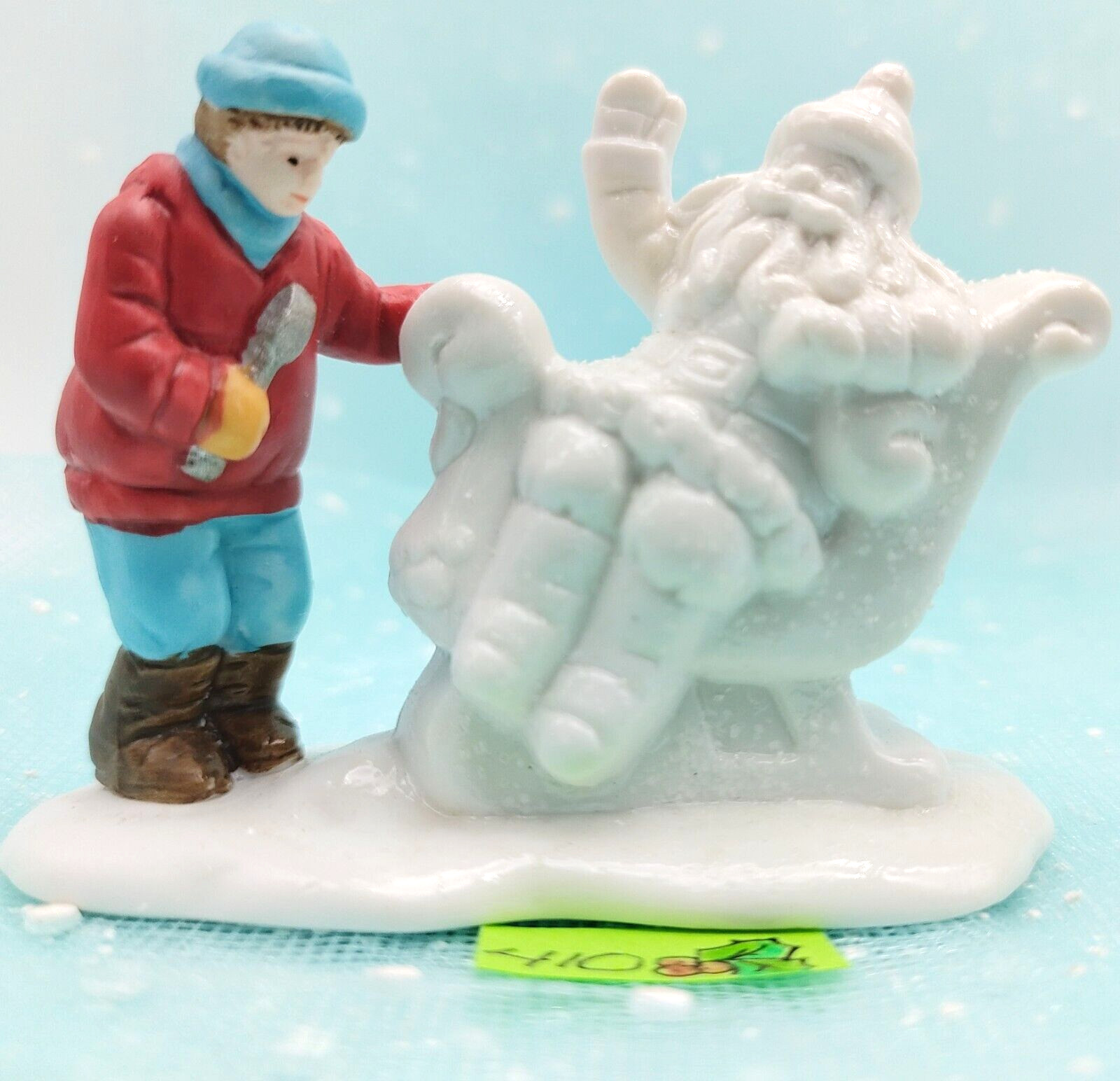 Santa Claus Ice Sculpture Sleigh Christmas Village Figurine NO BOX INV410