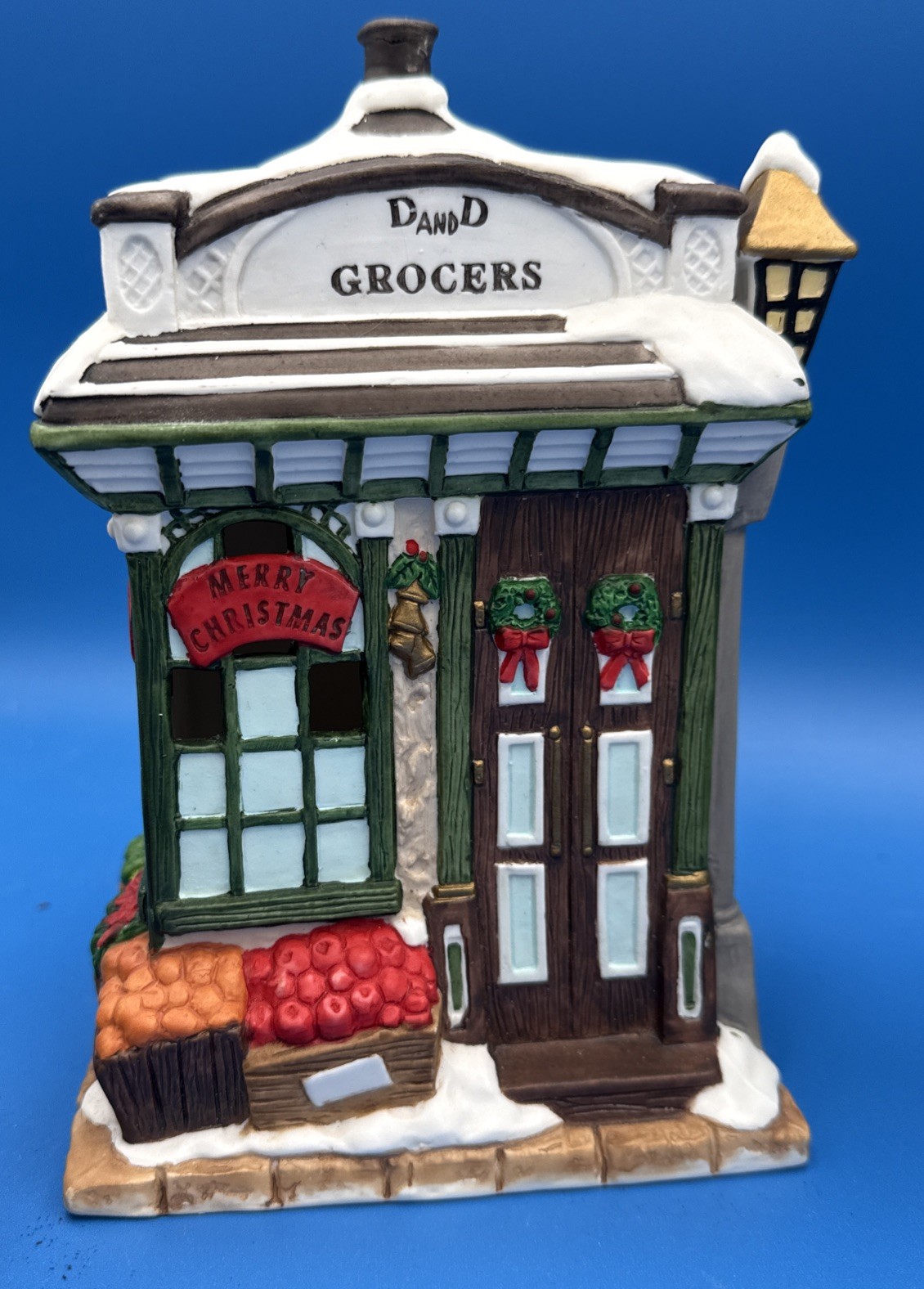 Vintage 1990’s Mercuries Christmas Village -set Of 5 Stores w/ Light Cord
