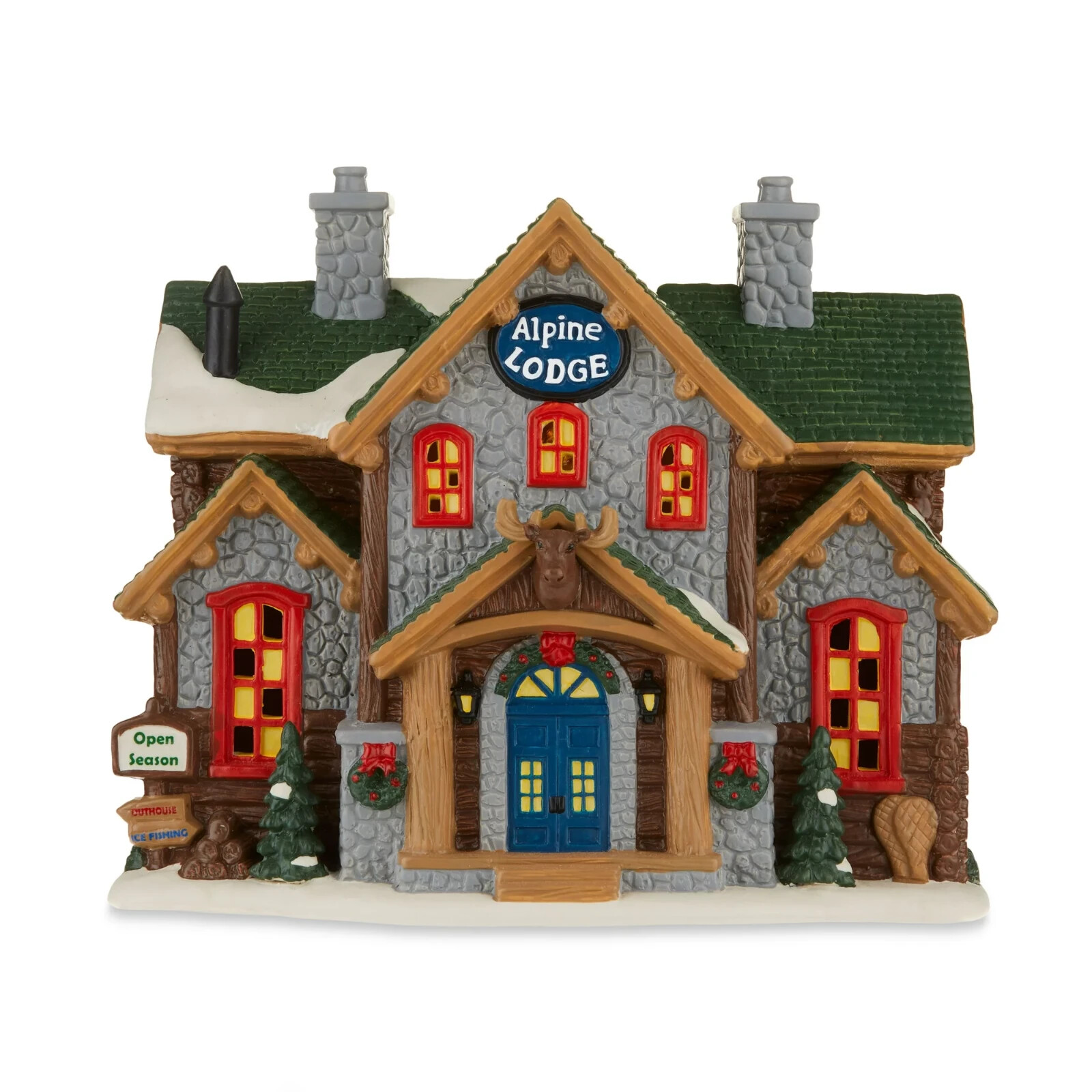 Holiday Time 2023 Alpine Lodge Country Charm #70516 Open Season Ice Fishing