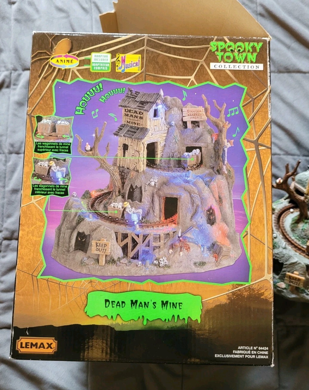 2006 Lemax Dead Man’s Mine Spooky Town Halloween Village Retired w/Box Adapter
