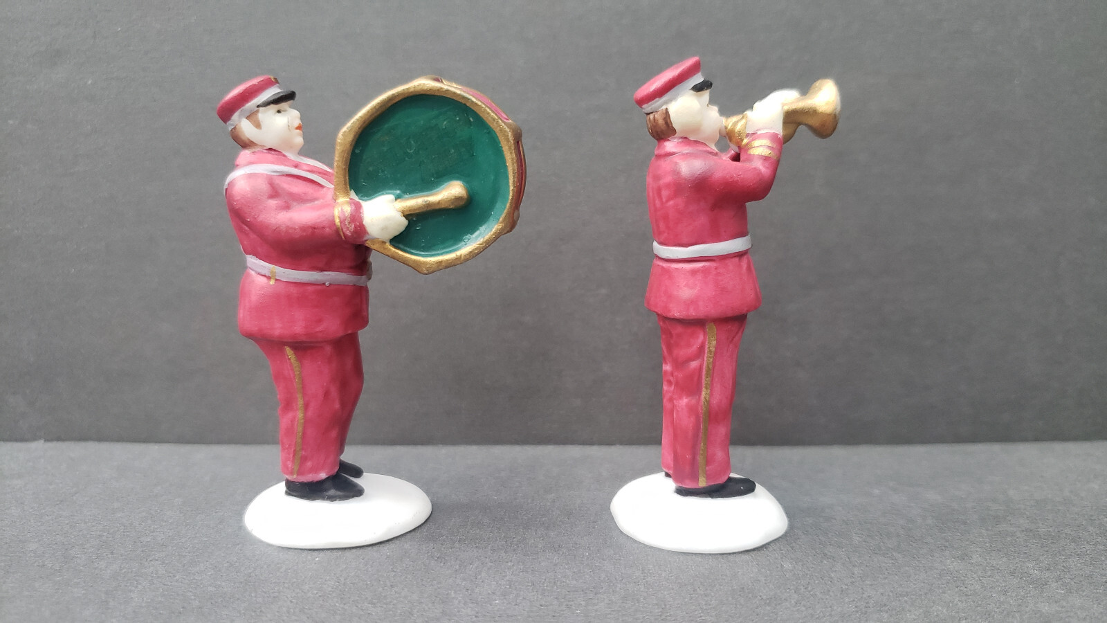 Dept. 56 Salvation Army Band Figurines Drummer Horn Tuba 59854 Incomplete *READ*