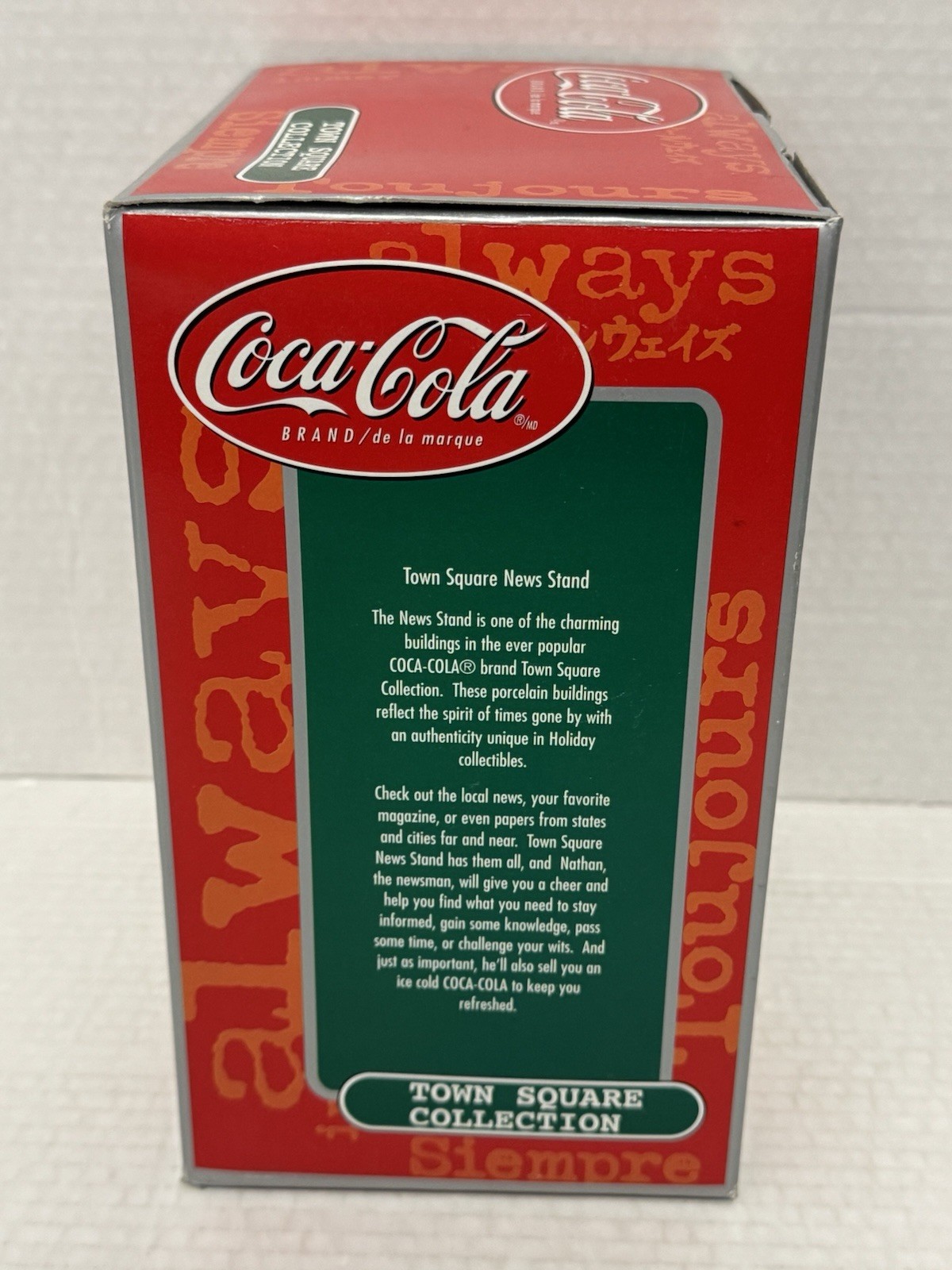 Brand NEW Vtg Coca-Cola Town Square Collection “Town Square News Stand”Christmas