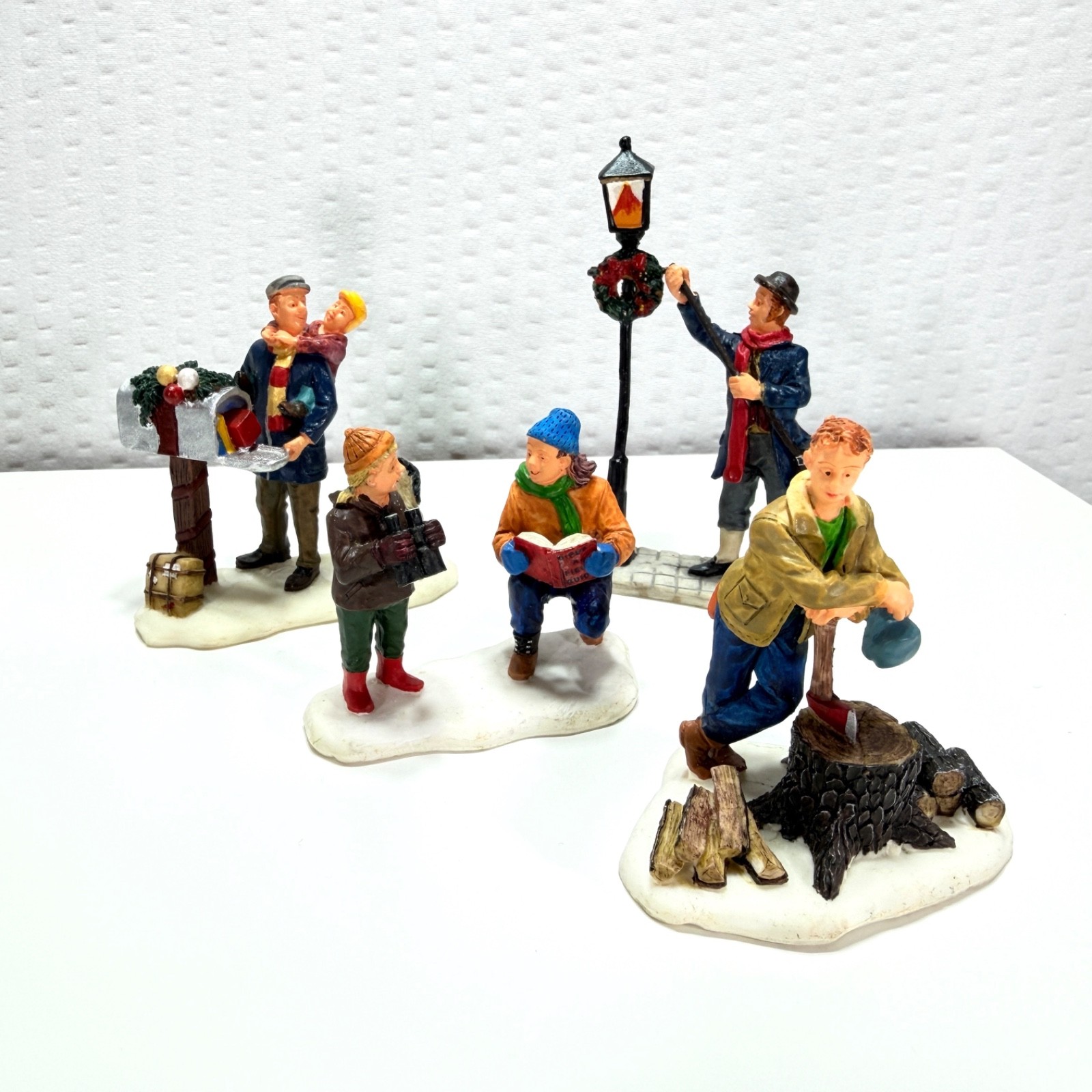 Vintage Lemax Christmas Village Collection Various Figurines Lot of 4 – VG Cond.
