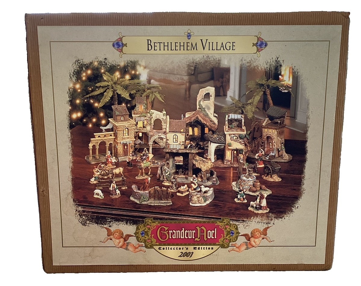 Grandeur Noel Bethlehem Village Collectors Edition 2001 Christmas Figurine Set