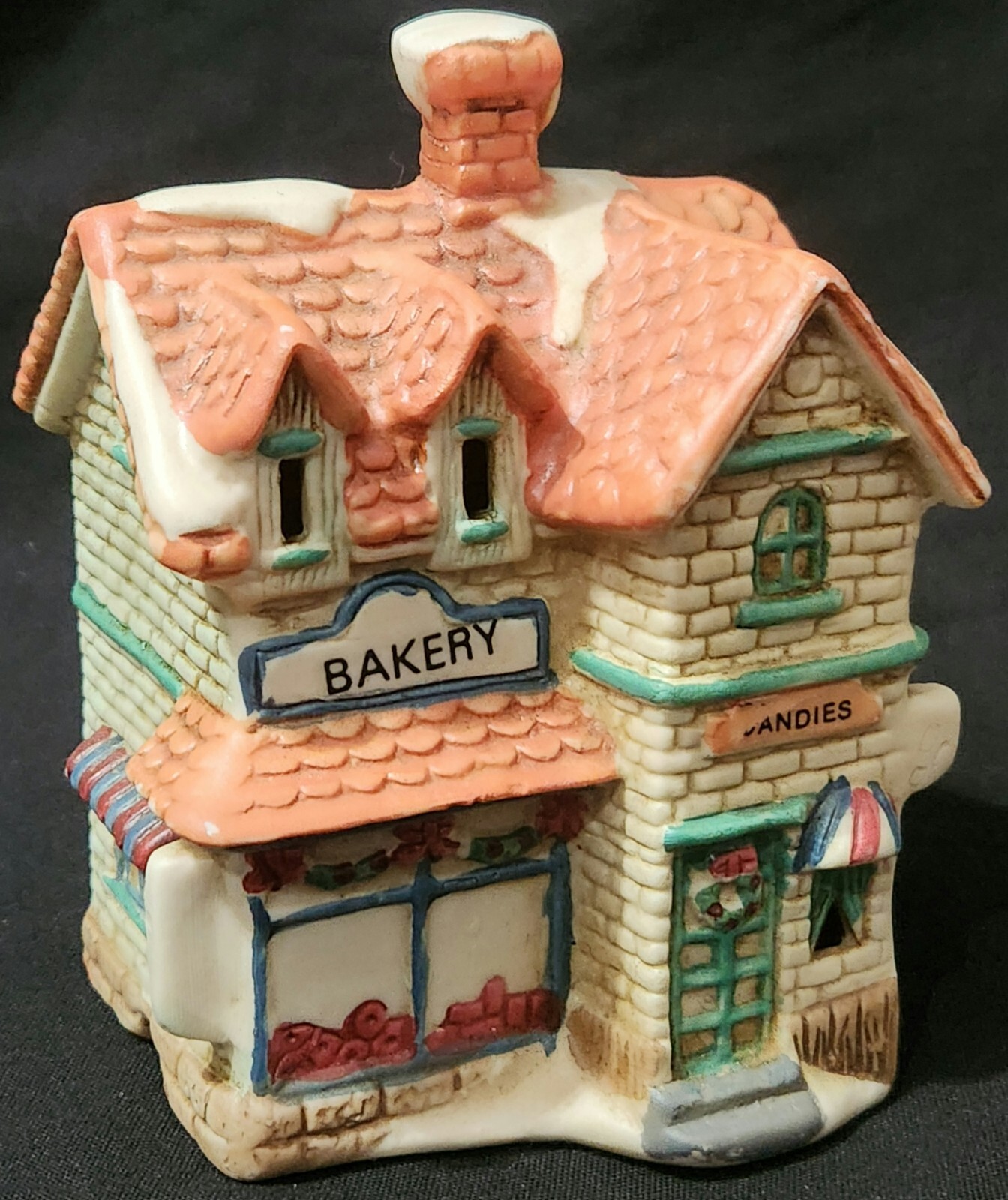 LR Wangs BAKERY CANDY Store Shop small Christmas Village candies building 4.5″h