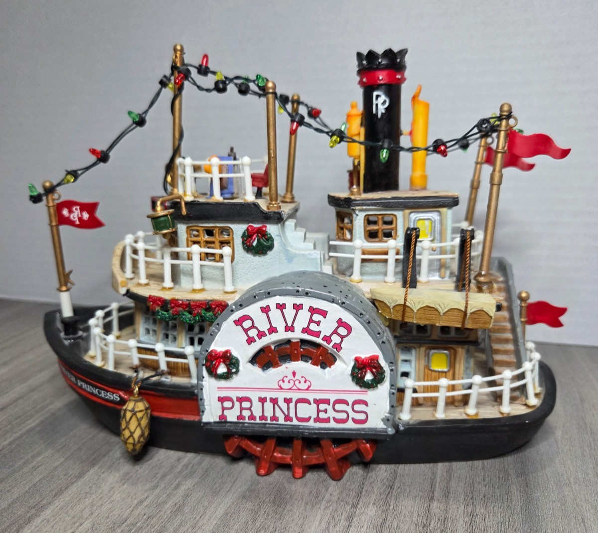 Lemax Village Collection River Princess Boat Christmas Village Lights Works