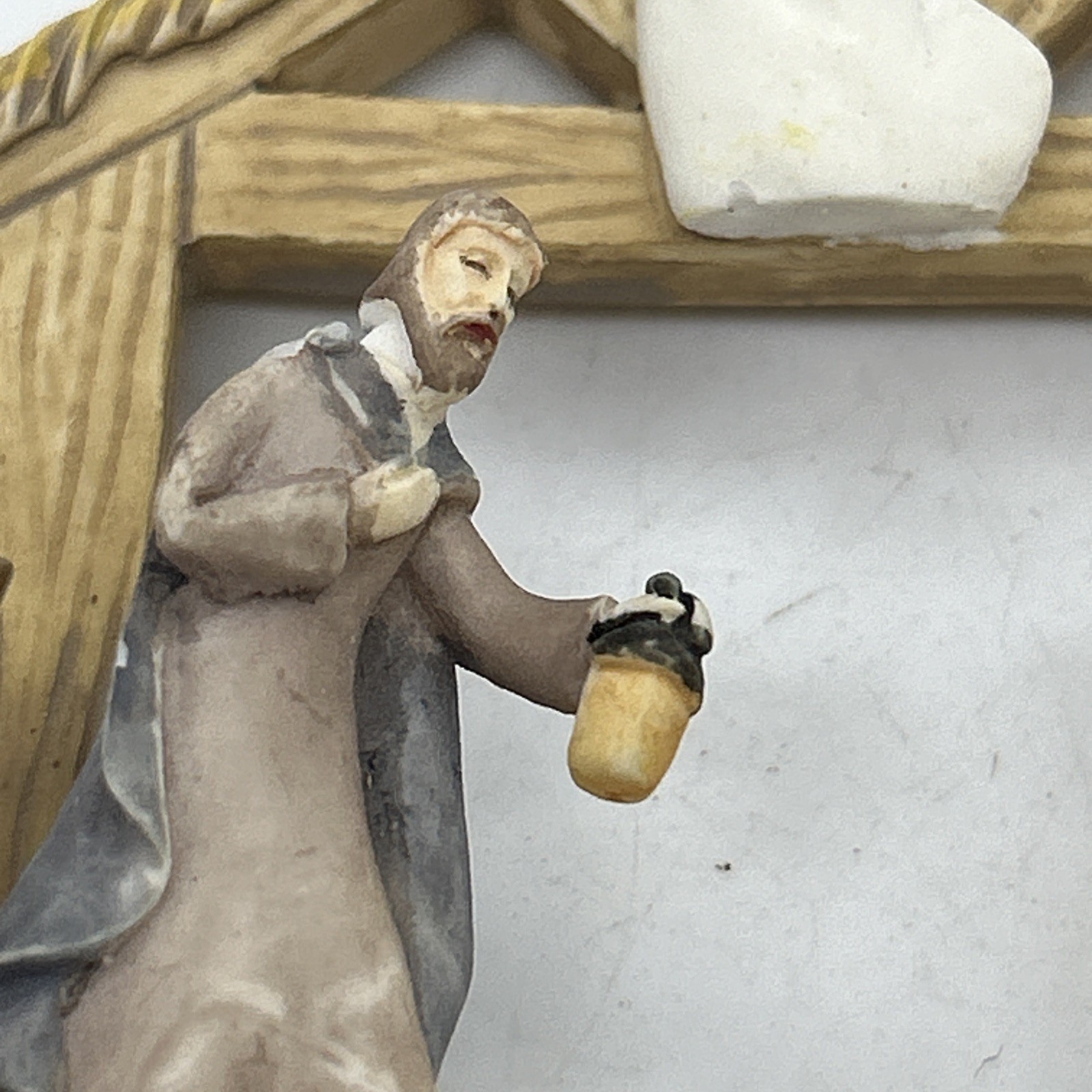 Light Up Nativity Christmas Scene Away In A Manger Table Top 3D Diorama